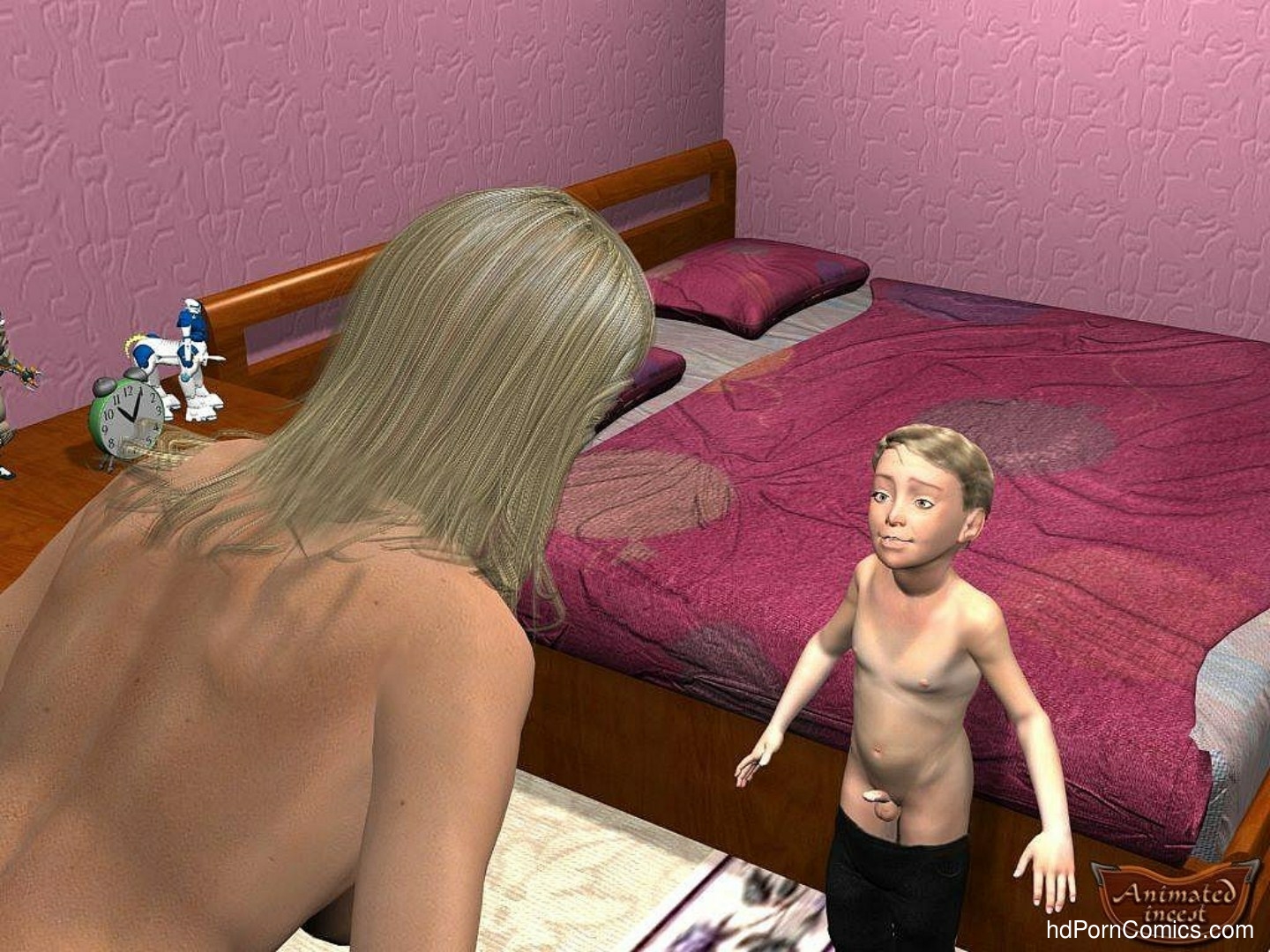 Son discovers his first pollution18 free sex comic